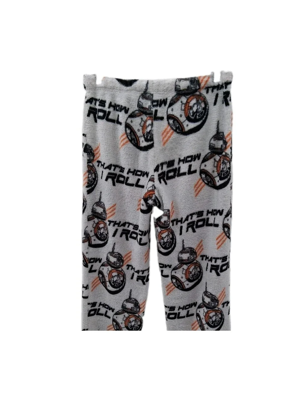 Star Wars BB-8 Pajama Pants Women's Small 4-6 White That’s How I Roll Lounge